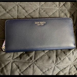 Kate Spade Sylvia Slim Continental Wallet- Navy